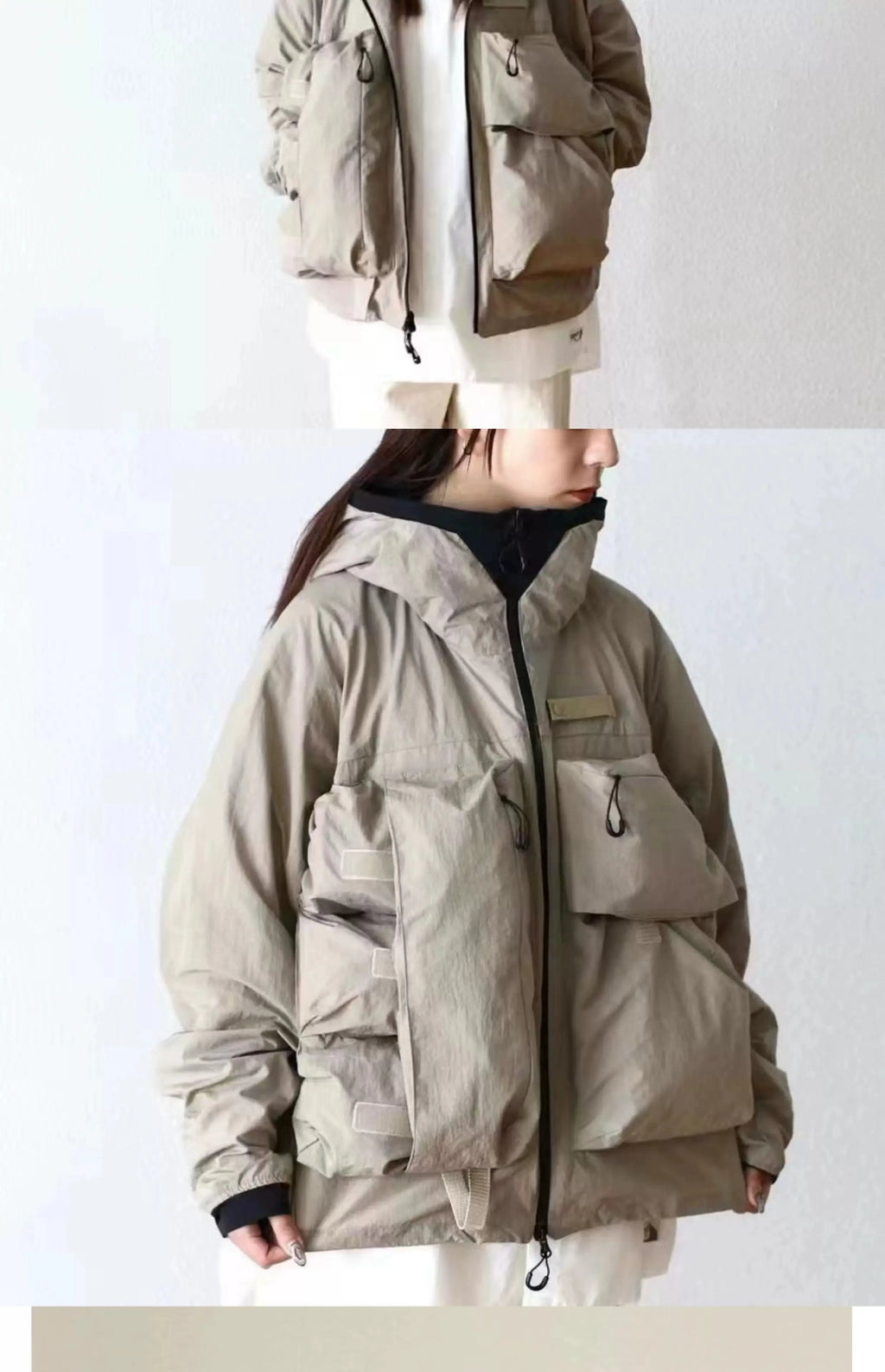 COMFY Japanese CMF Multi Pocket Outdoor Functional Coat Waterproof Men's and Women's Hooded Jacket