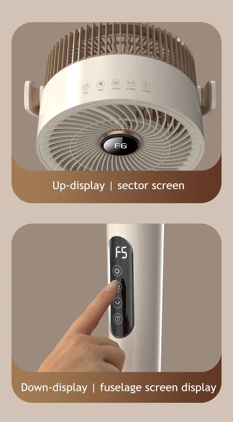Air Circulation Fan Electric Fan Household Quiet Vertical Floor Fan Big Wind New Desktop turbo Fan Timing Remote Control