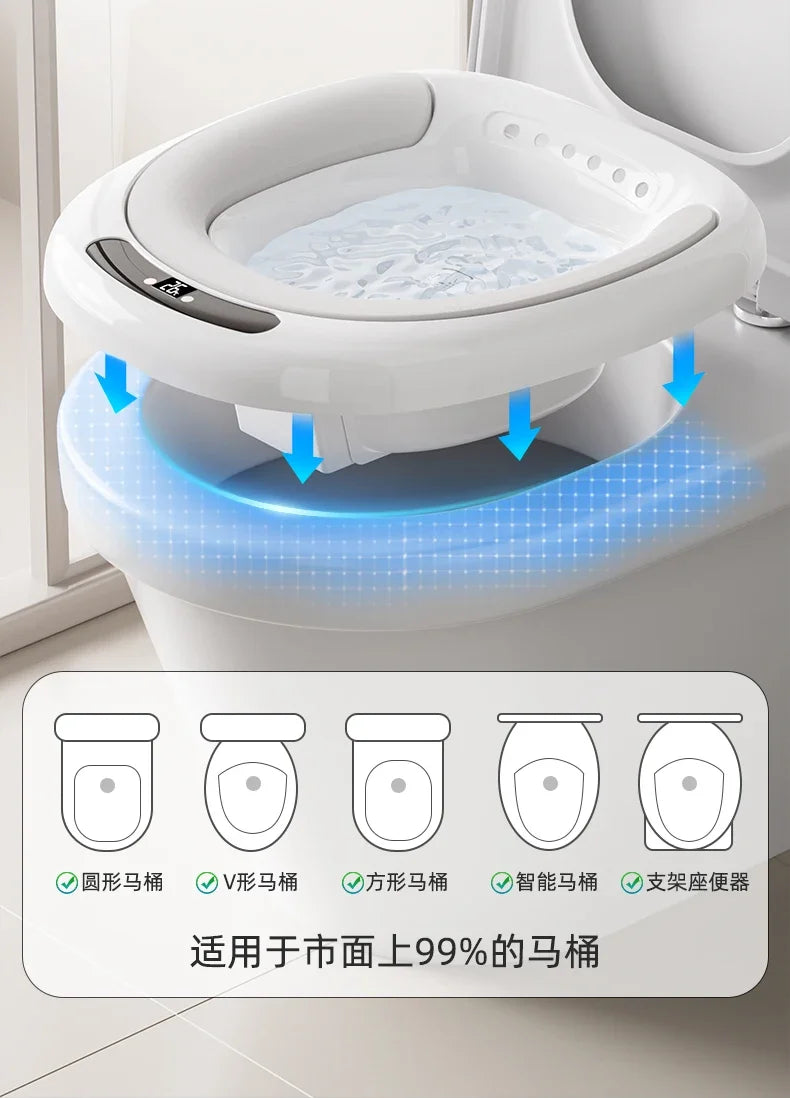 Electric Hands-Free Sitz Bath Clinical Grade Antibacterial Detachable Bidet Basin for Postpartum Herbal Steaming