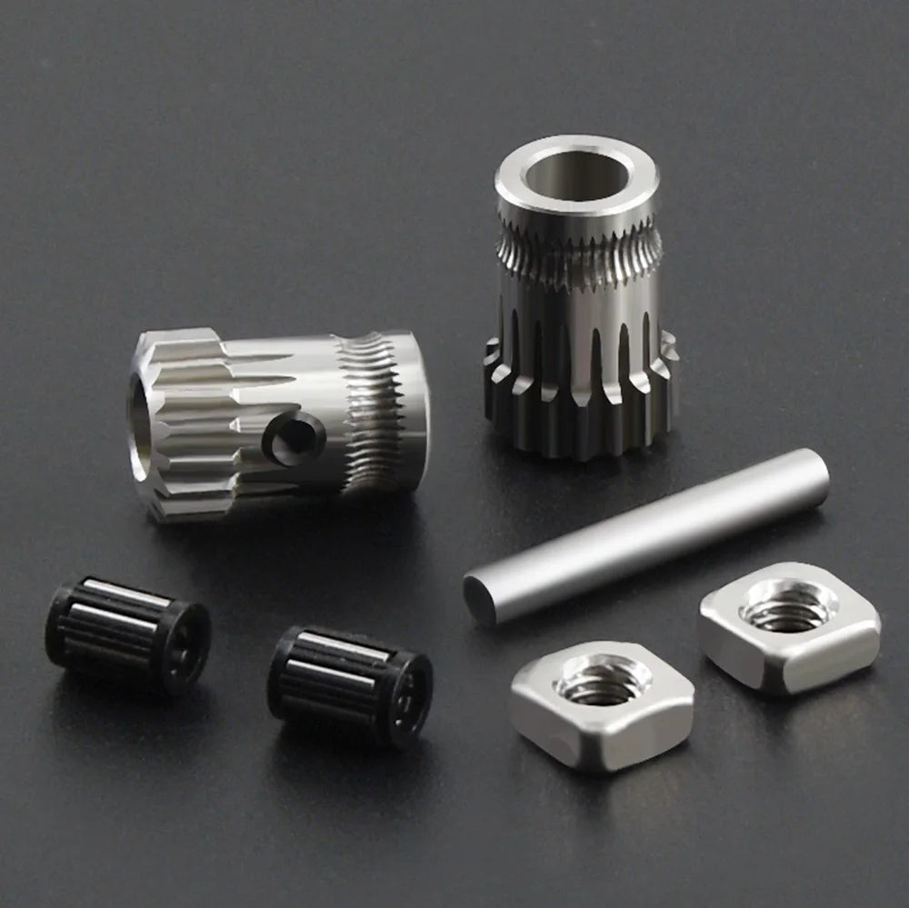Dual Drive Gear Extruder Kit Hardened Steel Upgrade Feed Gear Extruder Kit For BMG For Prusa DIY Bowden Direct Extruder
