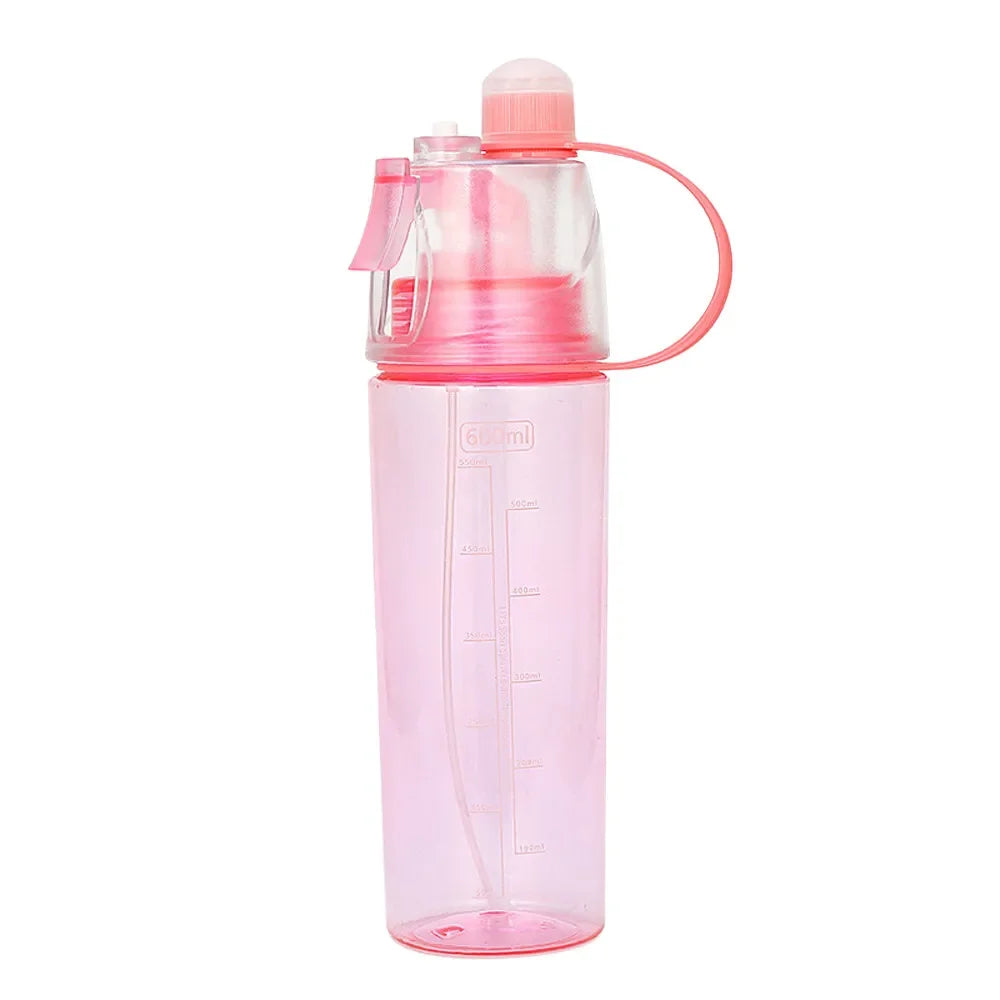 1 Pcs 600ml Water Bottle for Girls Outdoor Sport Fitness Cup Large Capacity Spray BPA Free Drinkware Travel
