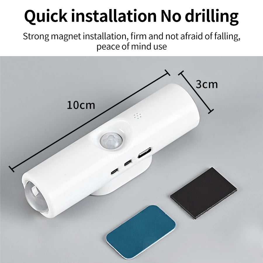 Magnetic LED Wall Lamp RGB Sunset Lamp Rechargeable Night Light with Motion Sensor for Stairs Cabinet Hallway Bedroom Room Decor