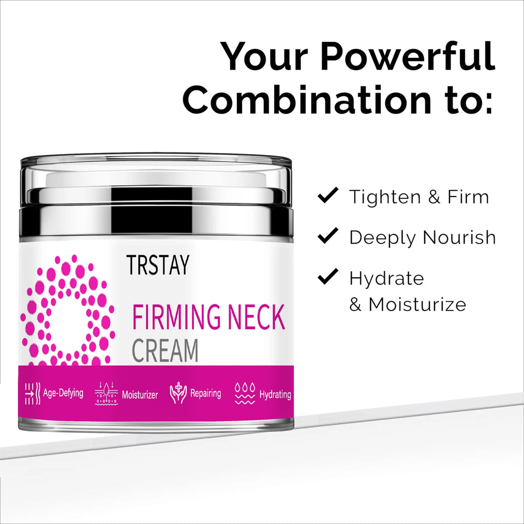ACTIVSCIENCE Neck Firming Cream - Natural Anti-Aging Facial Moisturizer with Retinol Collagen & Hyaluronic Acid - Day & Night An