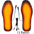 USB Rechargeable Heated Insoles (Size 35-45) | DIY Cuttable for Outdoor Skiing & Winter Warmth