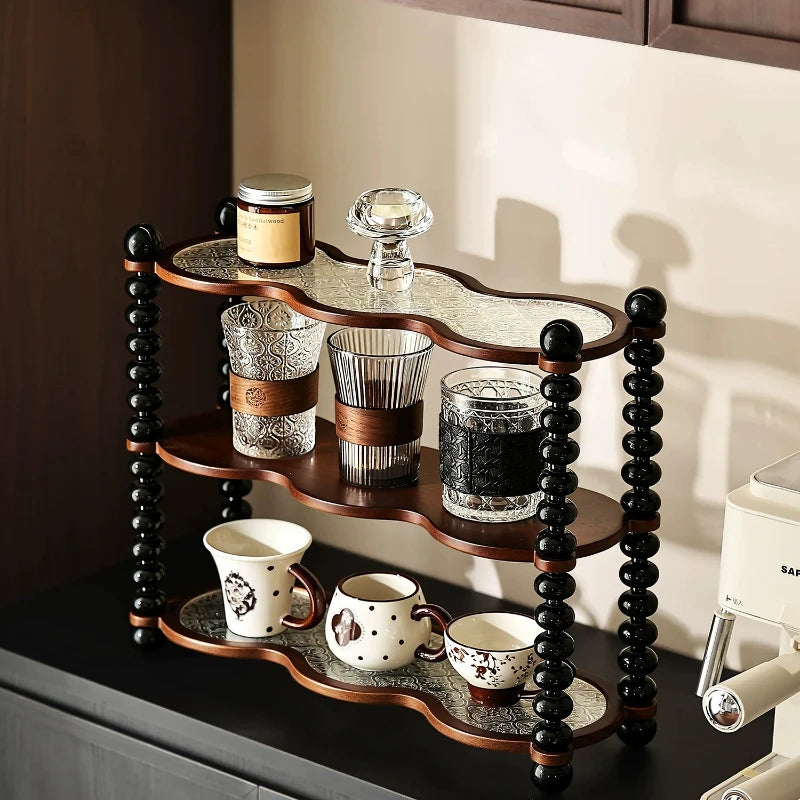 Storage Kitchen Shelf Perfume Trinket Candy Display Stands Spice Glasses Organizador Cocina Household Items Clearance