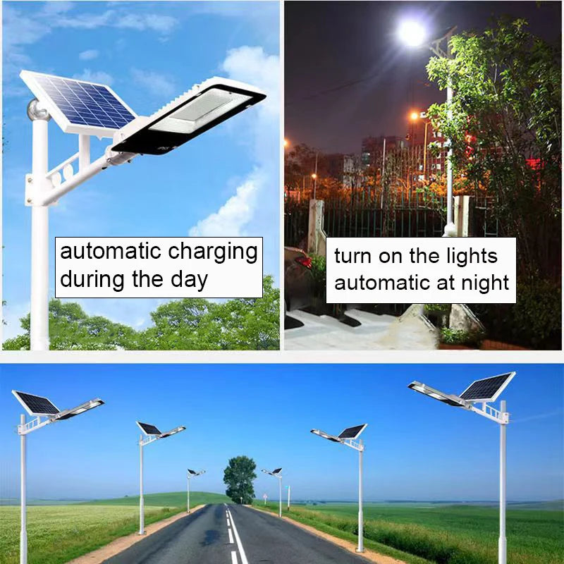 1000W Solar Street Light Outdoor Solar Street Light IP65 Waterproof Automatic Dusk to Dawn Street Light For Garage Garden