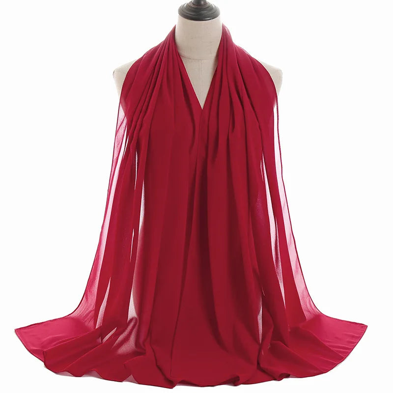 Ramadan Islamic Instant Bubble Chiffon Shawl Scarf Lady Head Wrap Women Hijabs Scarves Bufandas Muslim Veil Hijab Snood 180*70cm