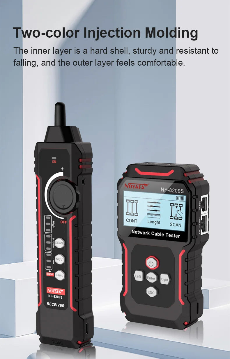 Network Cable Tracker NOYAFA NF-8209S Lan Measure Tester Network Tools LCD Display Measure Length Wiremap Tester Cable Tracker