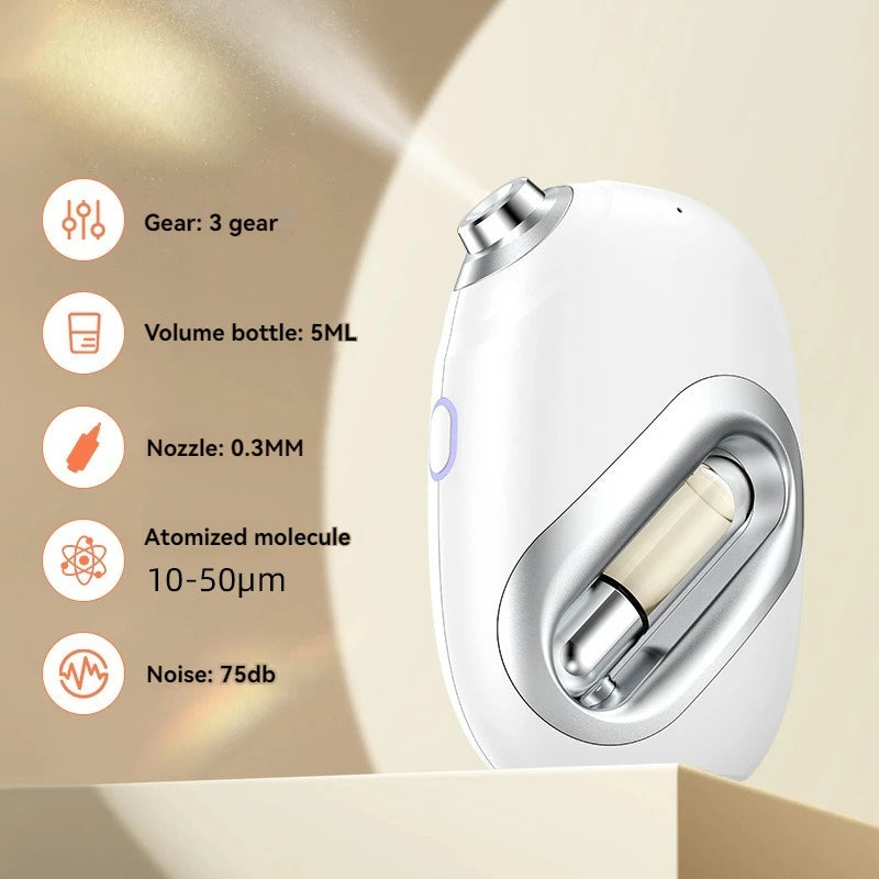High-pressure Nano Oxygen Injector Spray Hydration Instrument Portable Small Cold Spray Moisturizing Handheld Household