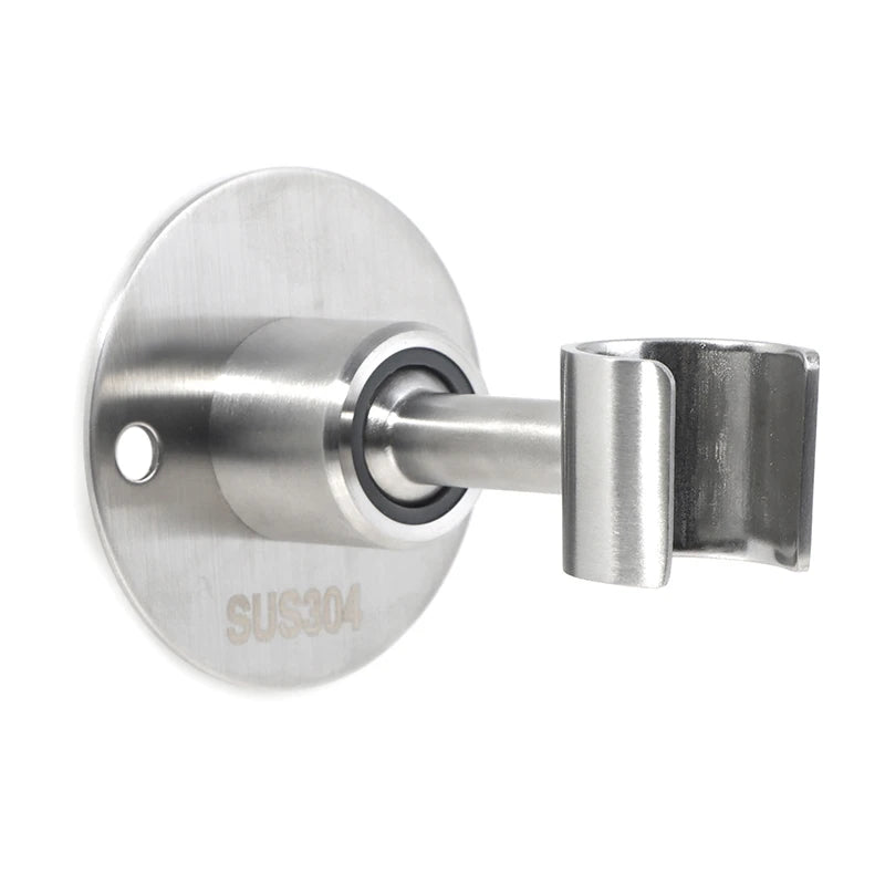 Stainless Steel Bathroom Easy Install Shower Head Holder Hotel With Screws Durable Heavy Duty Wall Mounted Home Adjustable Angle