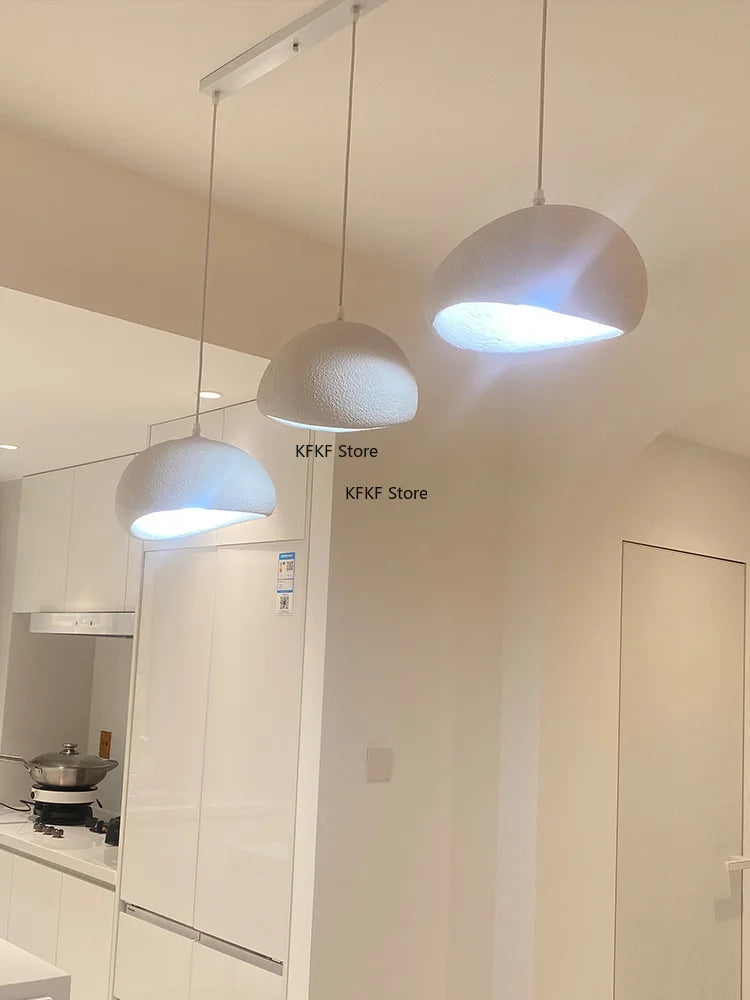 Nordic Wabi Sabi LED Pendant Light E27 Simple Chandelier Cord Suspend Lamp for Dining Room Restaurant Luminarias Fixtures