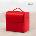 Large Capacity Makeup Train Case Foldable Multi-layer Adjustable Trays Manicurist Box Portable Cosmetic Storage Nail Organizer