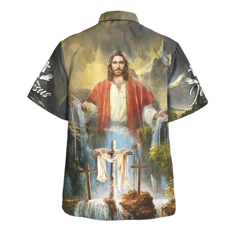 Jesus Love Me God Loves The World  Hawaiian Shirts Mens Womens Fashion Cool Beach Shirts Summer Cool Floral Shirt Tops Clothes
