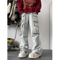Cargo Jeans Men's Multiple pockets Patchwork Straight Casual Trousers Men Baggy Hip Hop Streetwear Loose Fashion denim Pants