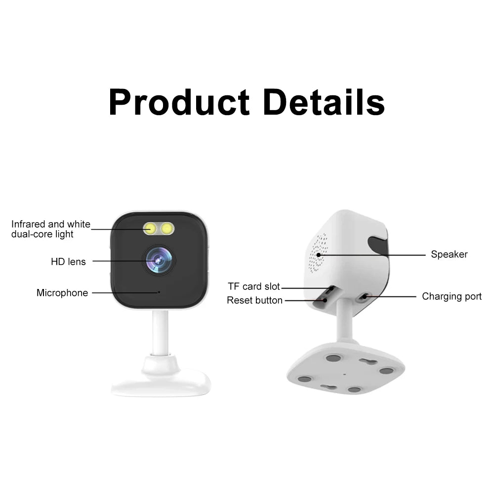 O-Kam Pro Mini Cube Security Camera, 5MP Indoor WiFi IP Camera with Two-Way Audio & Human Detection, Motion Alert, 5X Zoom,