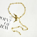 New Gorgeous Alloy Peace Dove Bird Long Chain Necklace For Women Jewelry Fashion Show Model Statement Necklace Accessories