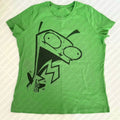 90s Streetwear Green Goth Baby Tees Y2K Tops Harajuku  Letter Print Graphics Kawaii Short Sleeve T-shirts  E-girl Slim Crop Tops