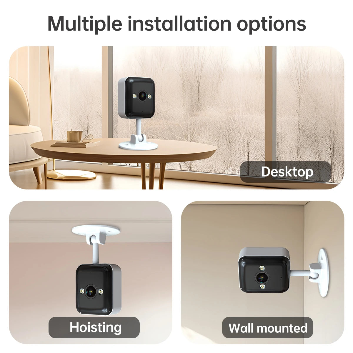 JOOAN 3MP Mini Wifi Camera Outdoor Motion Tracking Security IP Camera 1080P Color Night Waterproof Smart Home Baby Monitor