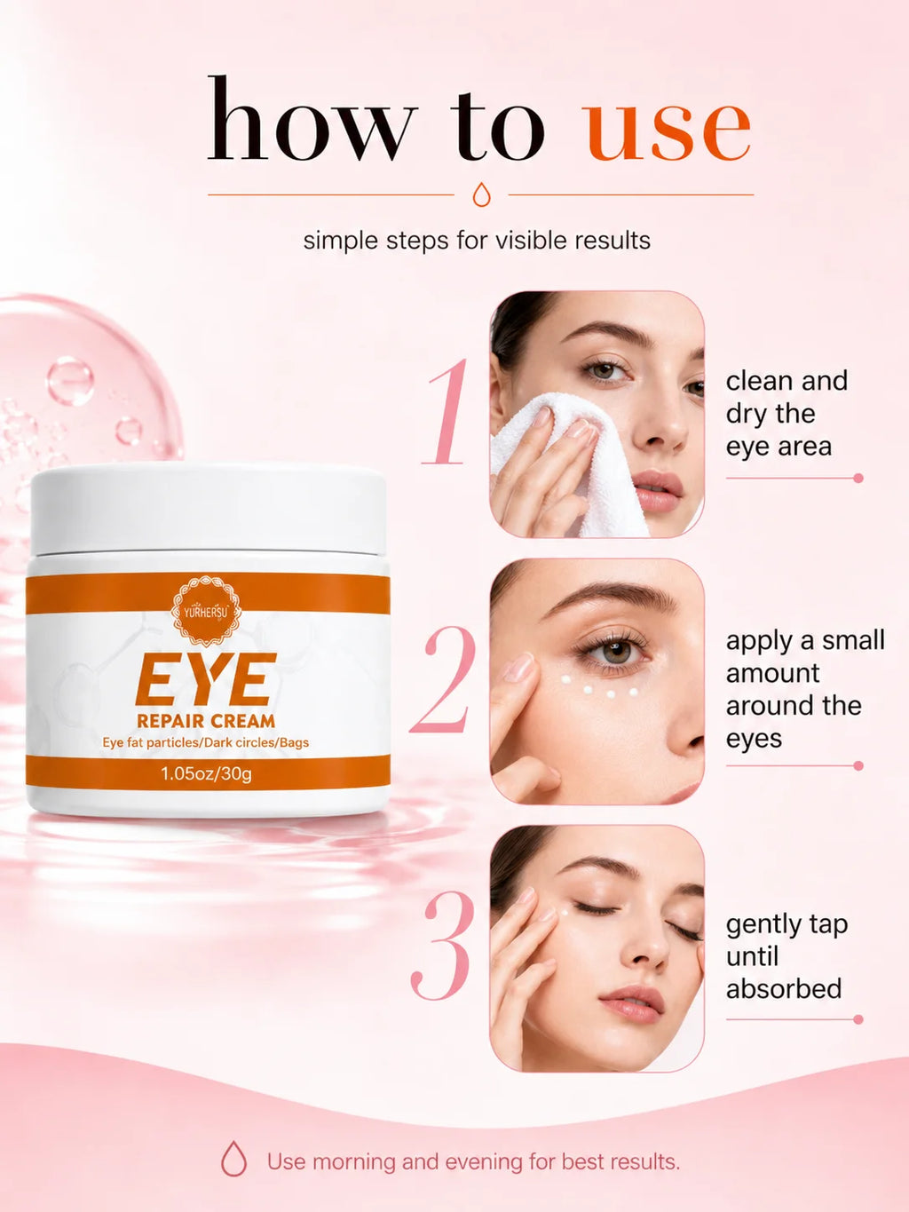 Eye Tightener Repair Anti‑Aging Eye Treatment Firming Lifting Eliminate Wrinkles Remove Dark Circles Eye Bags Reduce Puffiness