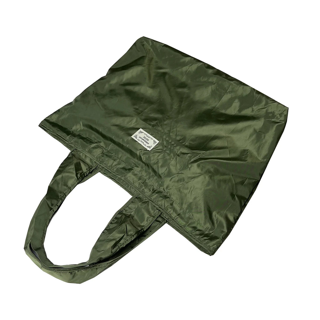 Extra Large Solid Color Foldable Drawstring Shopping Bag Portable Grocery Tote & Shoulder Bag