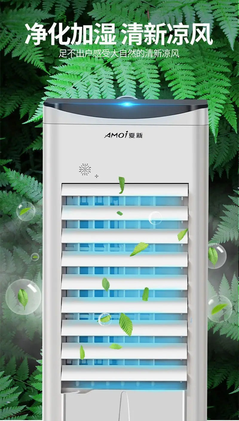 Dual-Mode Cooling Heating Fan Household Air Cooler, Compact Portable Water-Cooled Air Conditioner