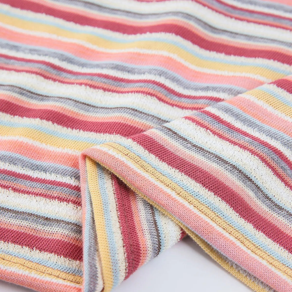 Women Retro Stripe 3 Piece Bikini Set Halter Tie Triangle Top Side Tie Swimsuits Mini Wrap Skirt Cover Up Beach Bathing Suit