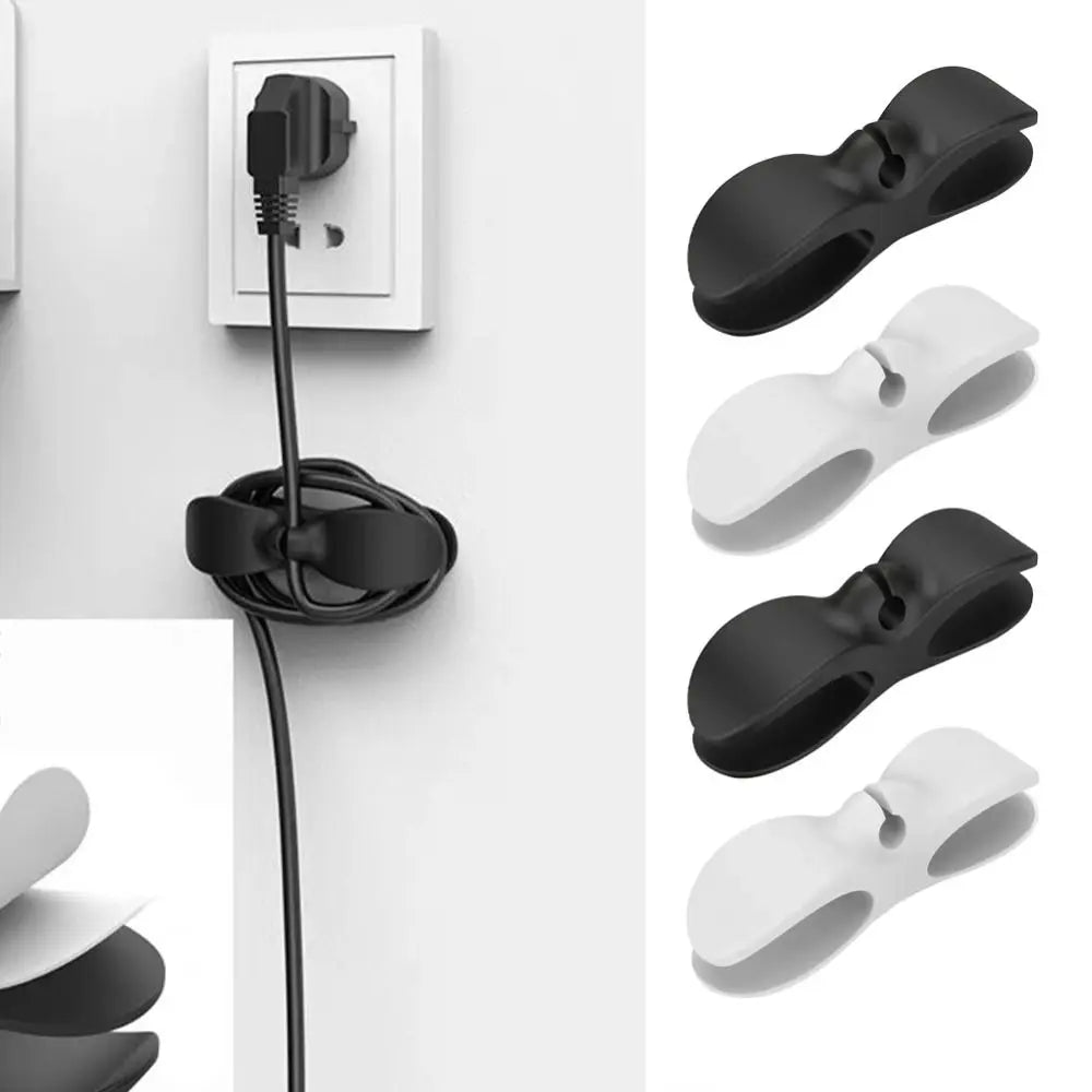 Kitchen Appliances Cable Management Clips Kitchen Wall Hanging Cord Winder Organizer Bobbin Winder Wire Fixer Clips Holder
