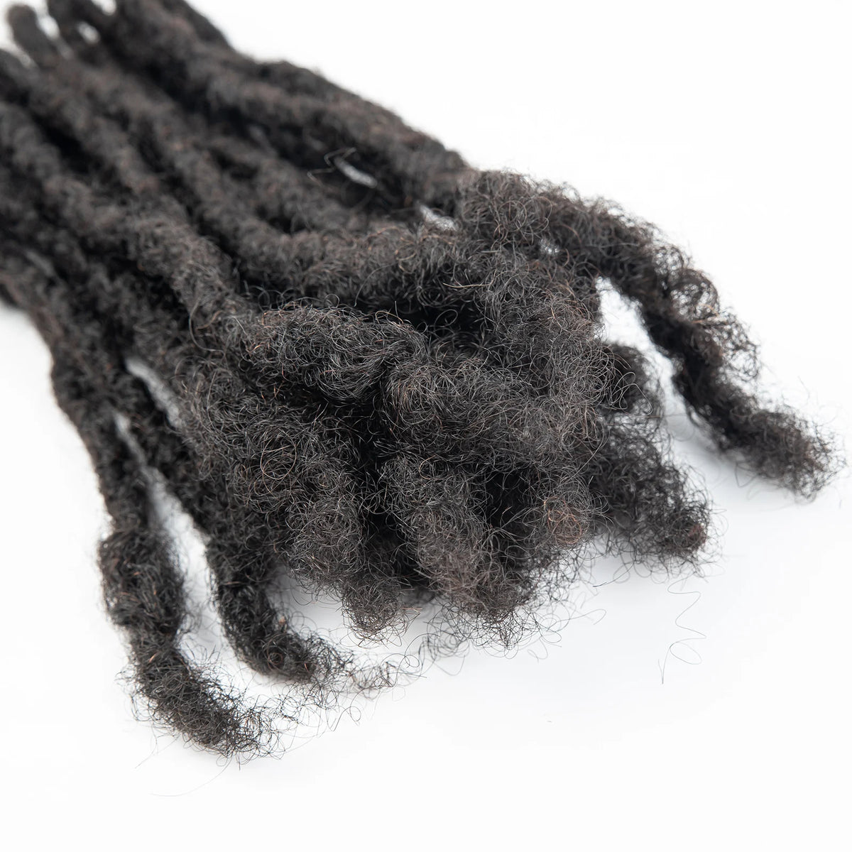 100% Real Human Hair Dreadlock Extensions for Crochet Braids 0.6cm Width Handmade Loc Extensions Human Hair for Men Women