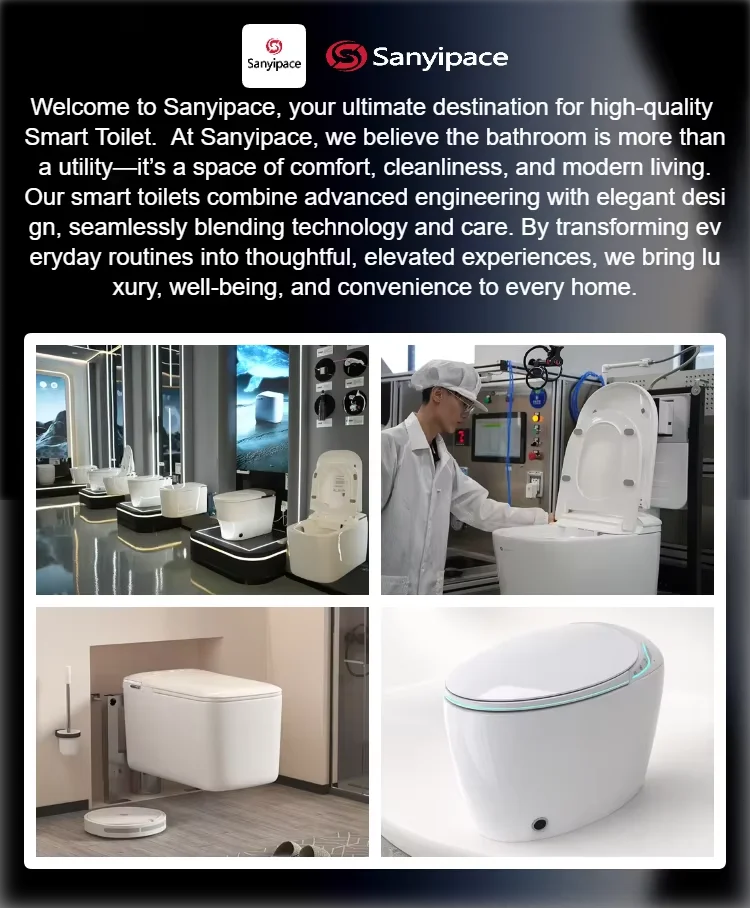 Sanyipace Oval Smart Toilet Spa Bidet Instant Hot Water Rear Feminine Wash Self-cleaning 110V GFCI Full Safety Protection Toilet
