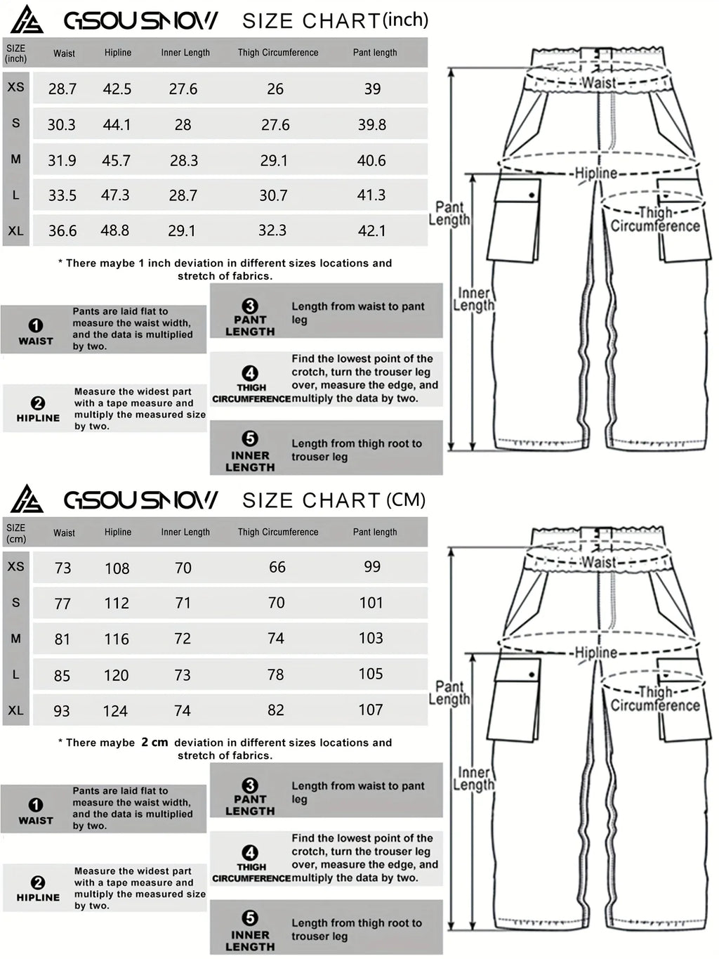 GSOU SNOW 2025 Loose Skiing Pants Snowboard Sport Trousers Outdoor Waterproof Windproof Ski Wear Winter Warm Female Ski Britches