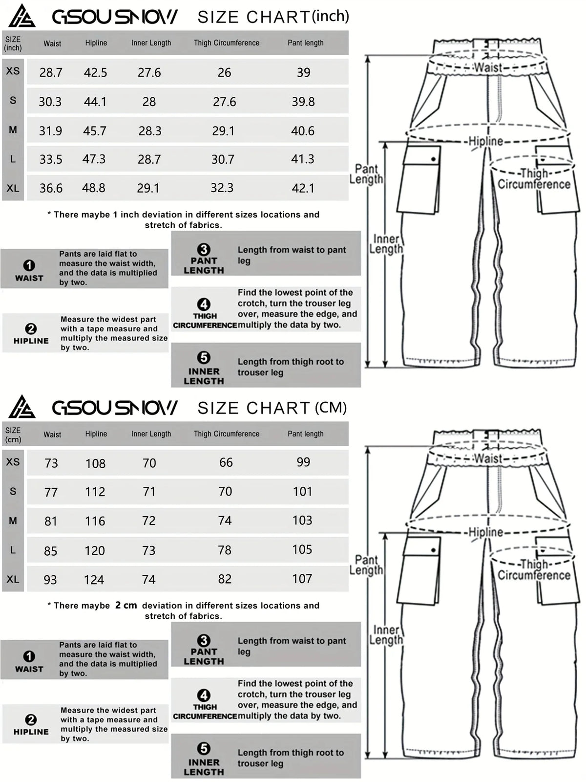GSOU SNOW 2025 Loose Skiing Pants Snowboard Sport Trousers Outdoor Waterproof Windproof Ski Wear Winter Warm Female Ski Britches