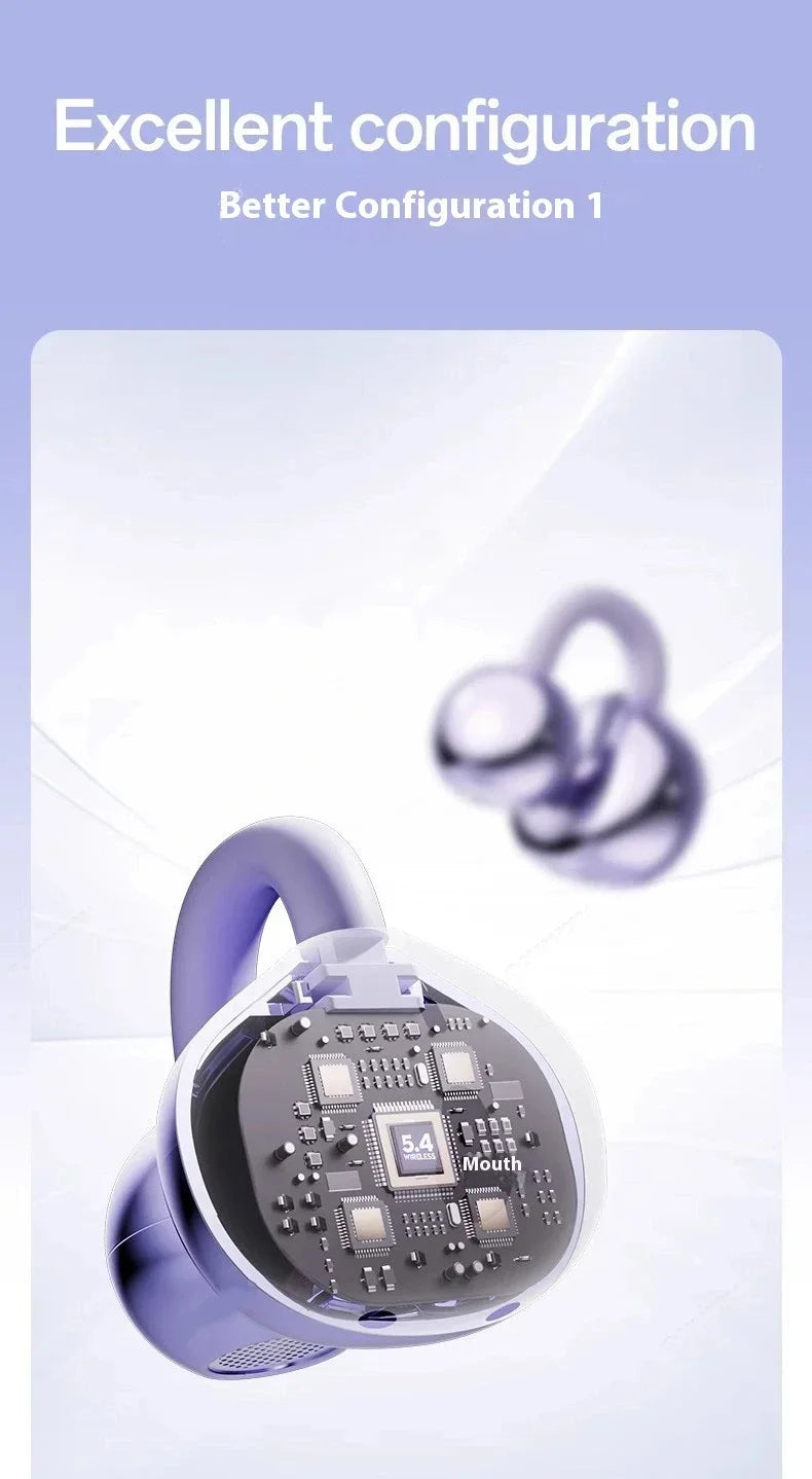 Wireless Bluetooth Earphones Clip-on Q71 Earphone High Sound for Xiaomi Earbuds Led Display Headphones Music Sports Headset