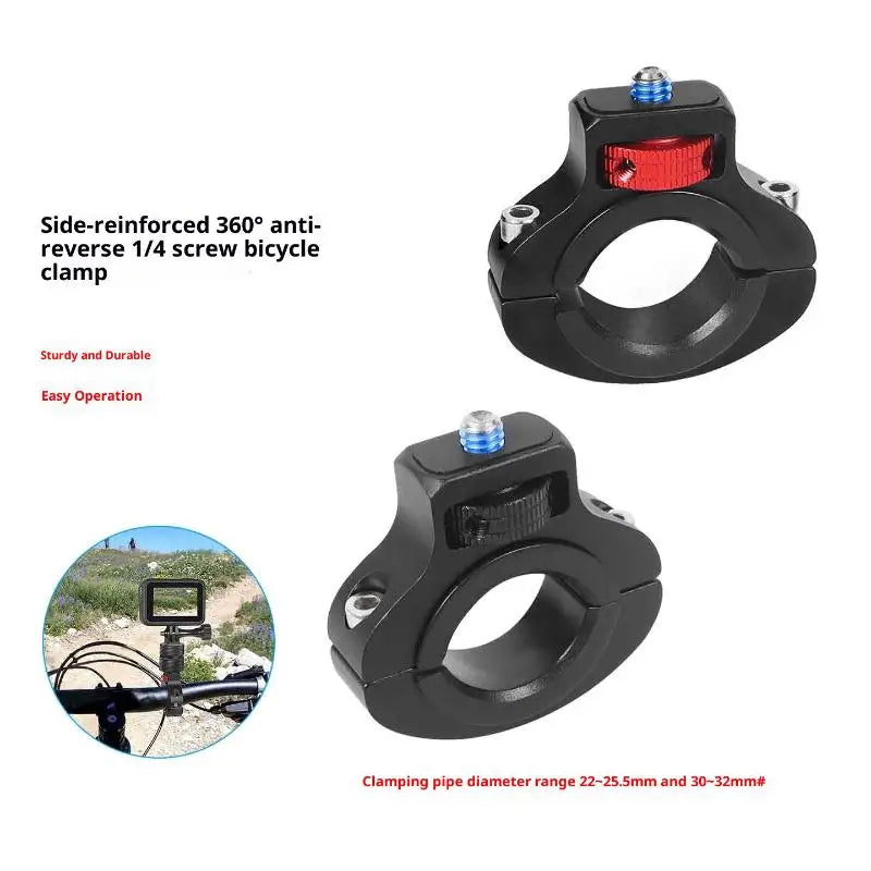 Motorcycle Bicycle Handlebar Clip Holder 1/4 Screw Mount Bike Seatpost Clamp For 12 11 Camera Motorcycle Metal Bracket