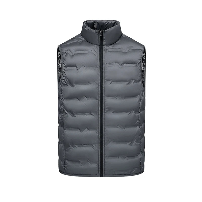 Winter Men Down Vests Mens waterproof Fashion Casual Down Sleeveless Vest Jackets Mens Autumn Couple Lightweight Work Waistcoat