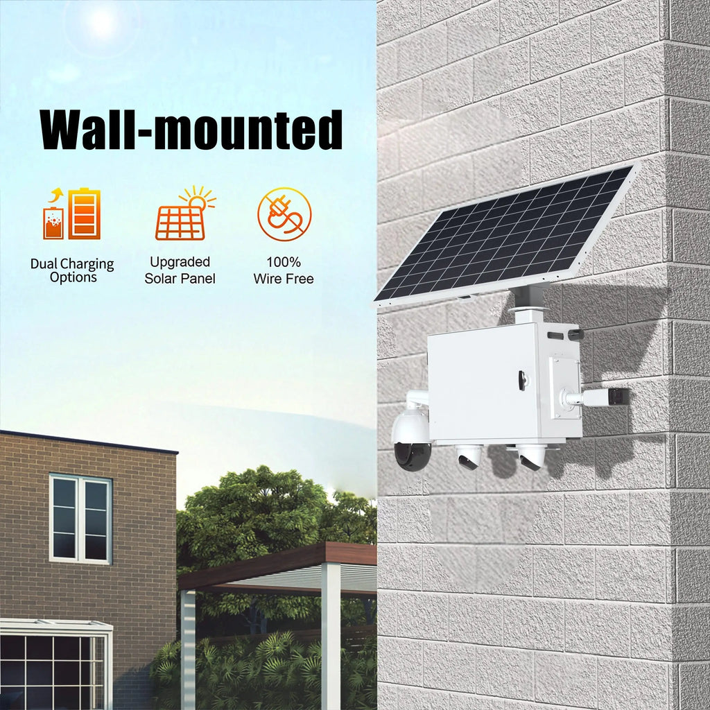 Portable HiTOP Solar CCTV Kit Outdoors Security Commercial Solar Energy System For Complete CCTV Power Solution