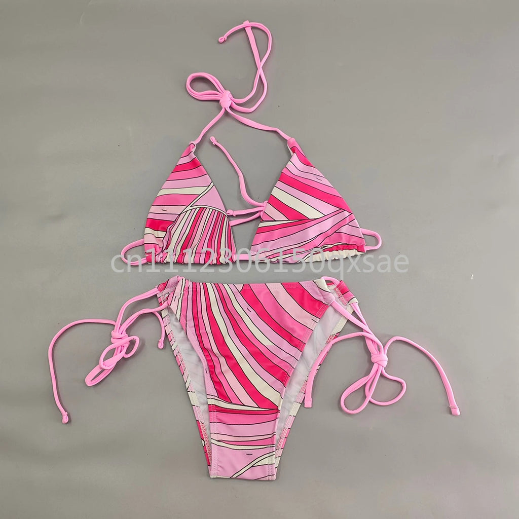 2026 Fashion Design Women's Brown Dresses with Letter Signature Logo Classic Brand Lady Skirts Beachwear Swimwear