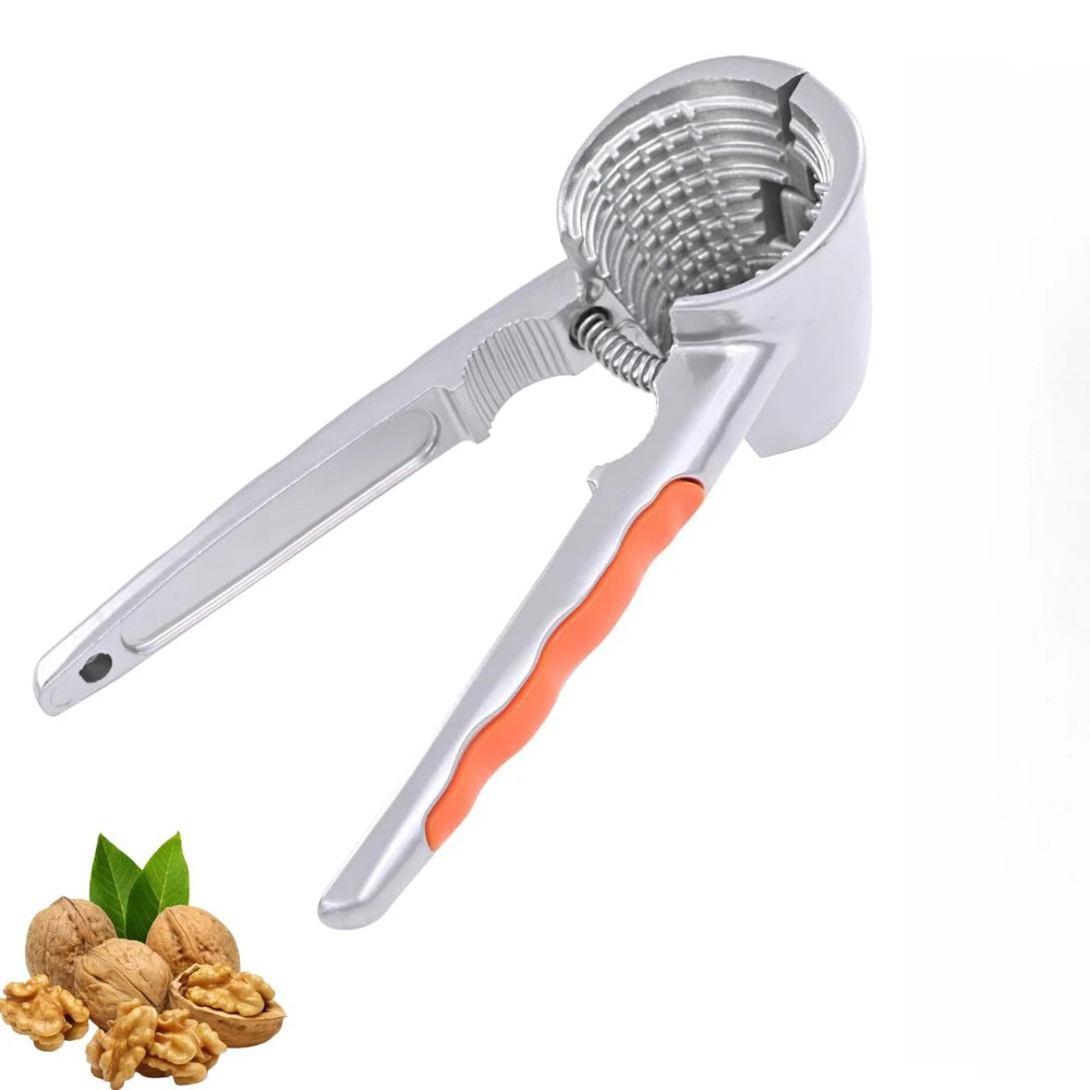 Nut Crackers with Non Slip Handle Easy Walnut Dried Fruit Opener for Home and Restaurant Multipurpose Walnut Plier Clip Tool