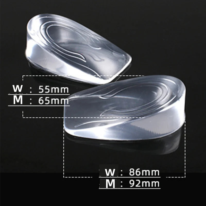 Upgrade and Widen Height Increase Insoles, 1/4" to 1" Gel Shoe Heels Inserts for Leg Length Discrepancies-4 Layers,1 Pair