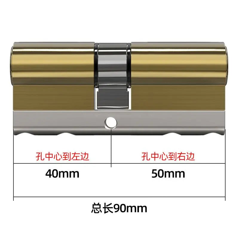High Quality European Standard Cylinder Super C-level Anti-theft Door All Copper Lock Core, Household All Metal 8pcs Master Keys