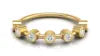 Lab Grown Diamond Bezel Set Rose Gold Plated Eternity Band 9K 10K 14K 22K Stackable Rings Women Indian Jewelry Set Latest Design