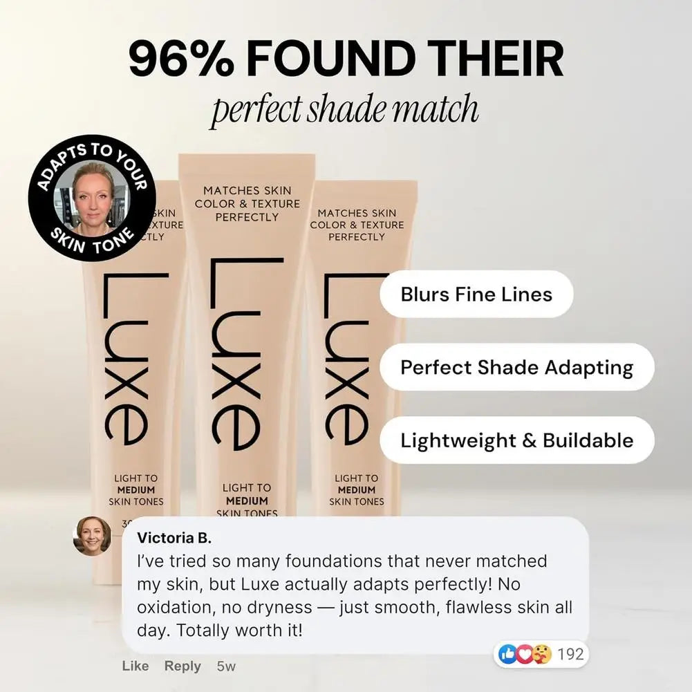 30ml Luxe Skin Tone Matching Concealer Foundation,Waterproof Full Coverage Makeup to Hide Blemishes Even Skin Tone Long Lasting