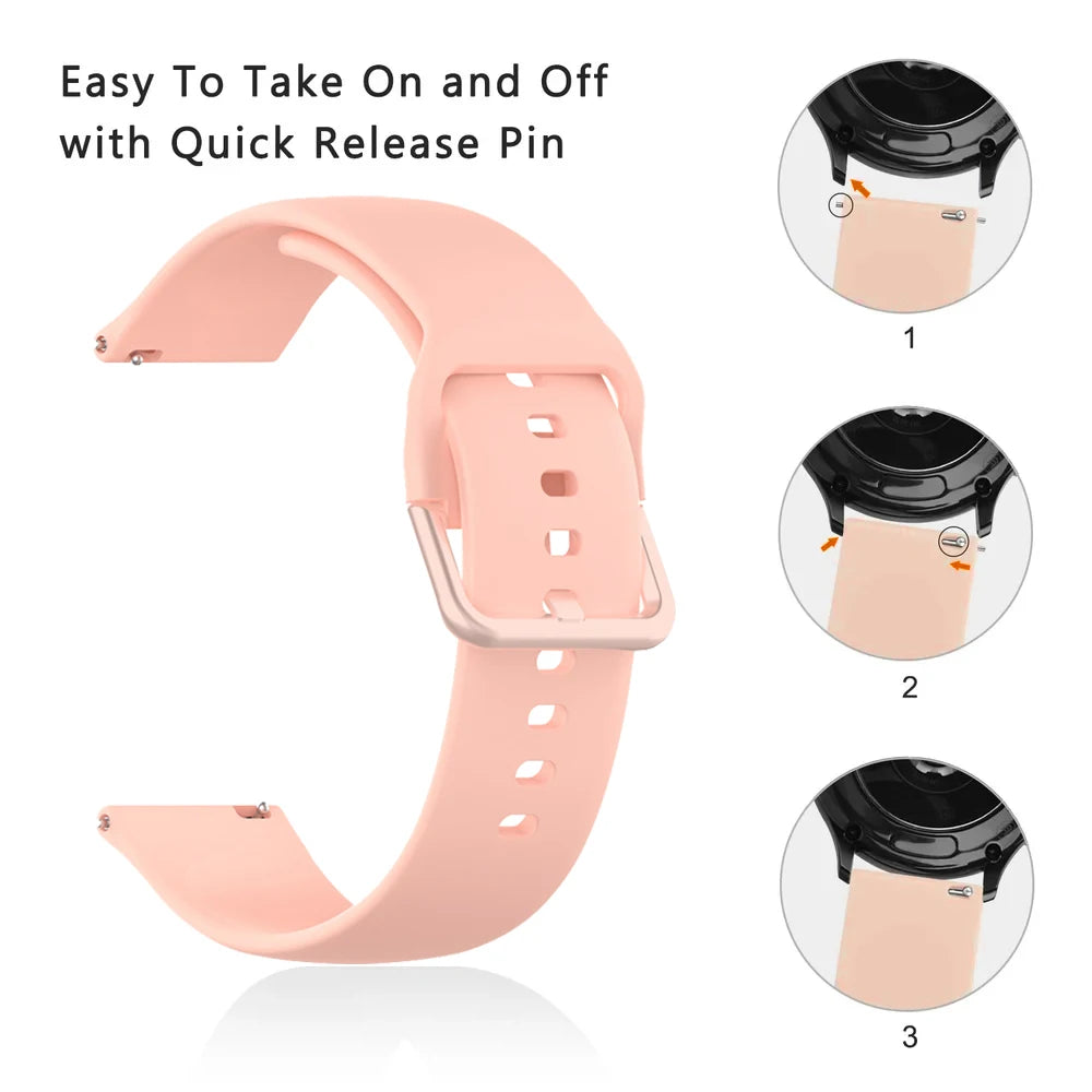 Strap For Amazfit GTS 2/4/3/GTS 2/4 Mini/GTR 4/2/2e 20mm/22mm Watch Silicone Sport Bracelet Amazfit bip 5 3/S/u pro Series band