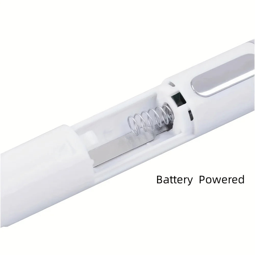 White Blue Light Battery Powered Face Eye Massage Portable Facial Beauty Care Pen Home Beauty Tools