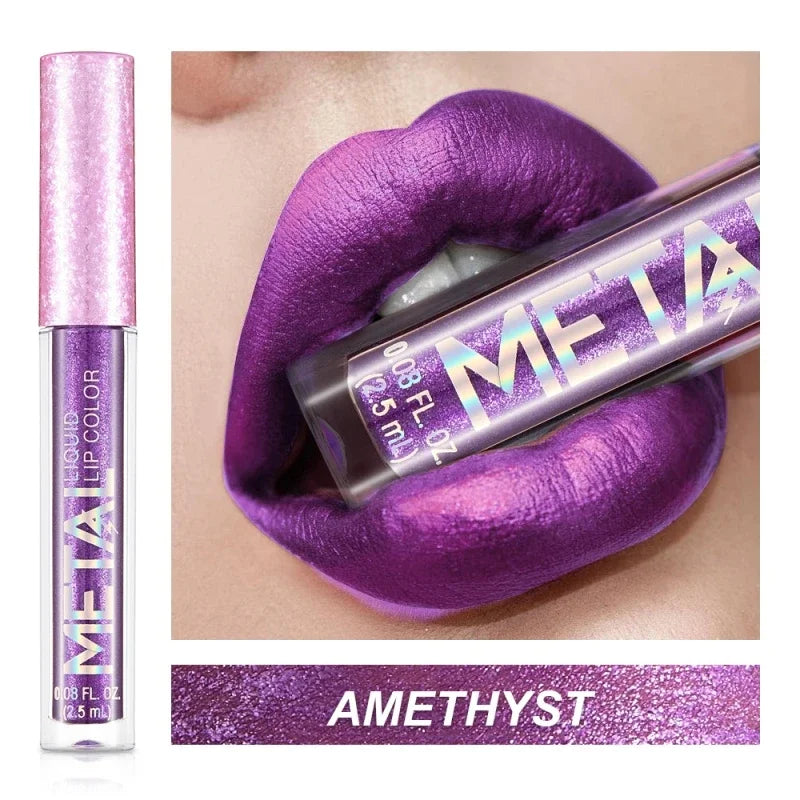 Matte Liquid Lipstick Waterproof Long Lasting 24 Hours Non-Stick Cup Shimmer Glitter Lip Gloss Women Lip Tint Makeup Cosmetics