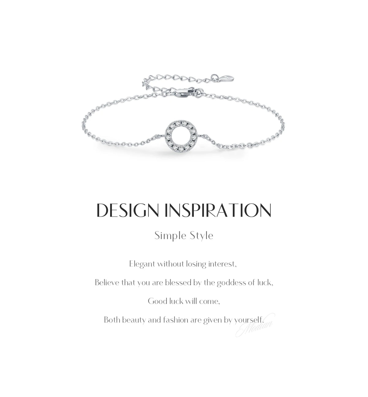 MODIAN D Color Moissanite Bracelet 925 Sterling Silver Fashion Hallow Out Round Link Chain Bracelet For Women Fine Jewelry Gifts