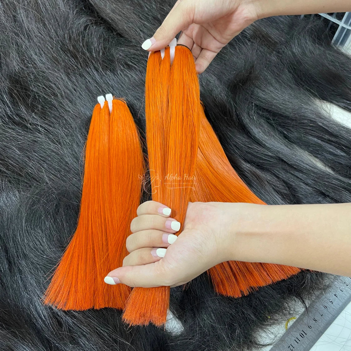 Highest Quality Mirror Bone Straight Human Hair Extensions Unprocessed Lace Front Bundles with Beauty Hair Wigs Light Color
