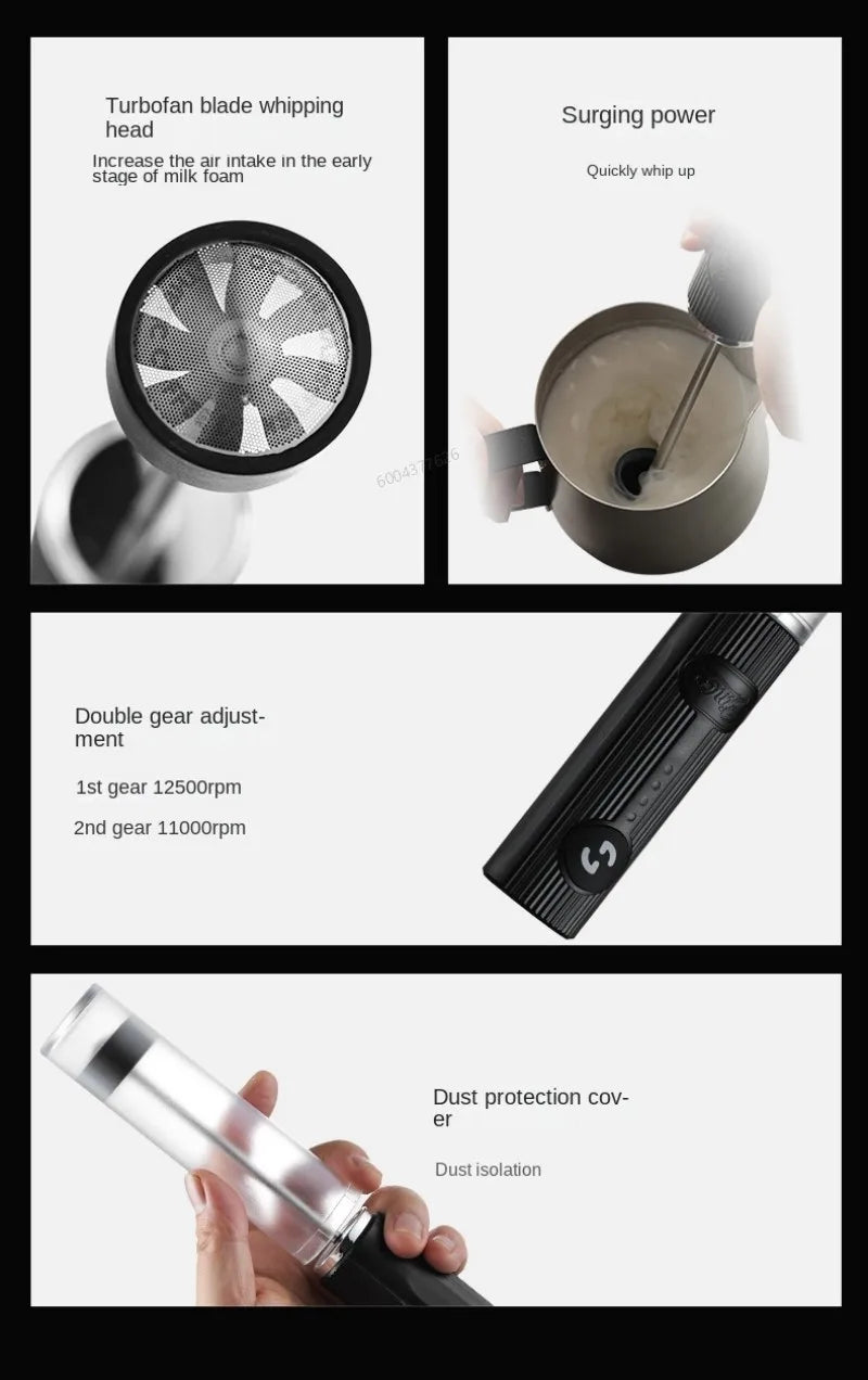 Wireless Electric Mini Milk Frother Coffee Whisk Portable Egg Beater Blender Kitchen Cooking Stirrer Cappuccino Coffee Maker