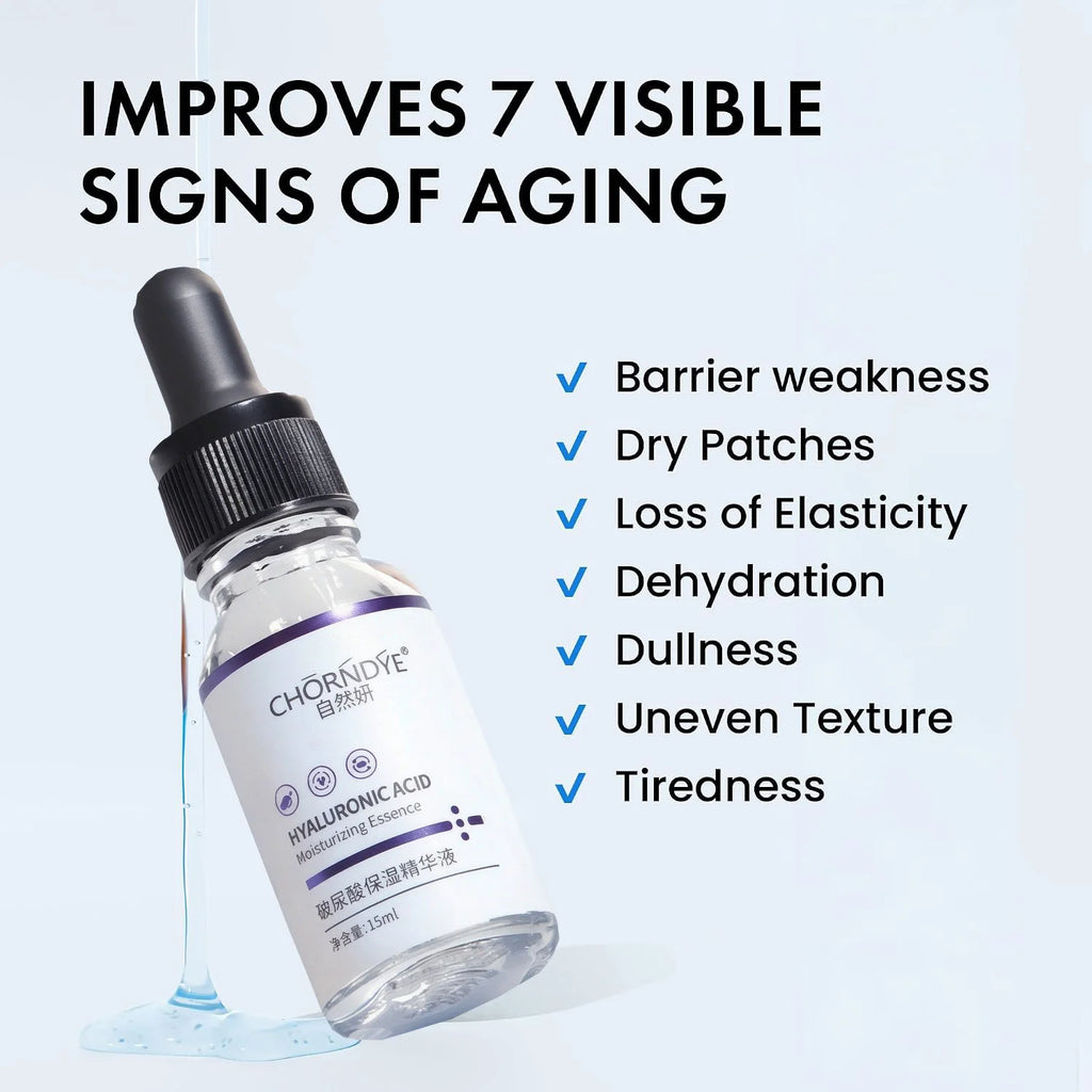 Hydrating Hyaluronic Acid Facial Serum Deep Moisturizing Facial Skin Essence & Plumping Formula for Radiant & Smoother Skin