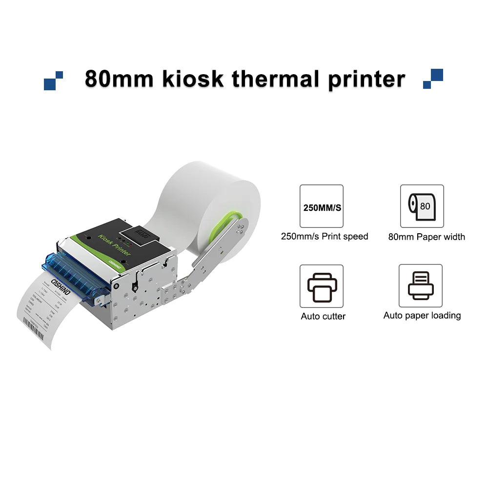 Cashino KP-802 80mm /USB/RS232 LAN Kiosk Thermal Ticket Printer With Auto Cutter for Parking Entrance Kiosk