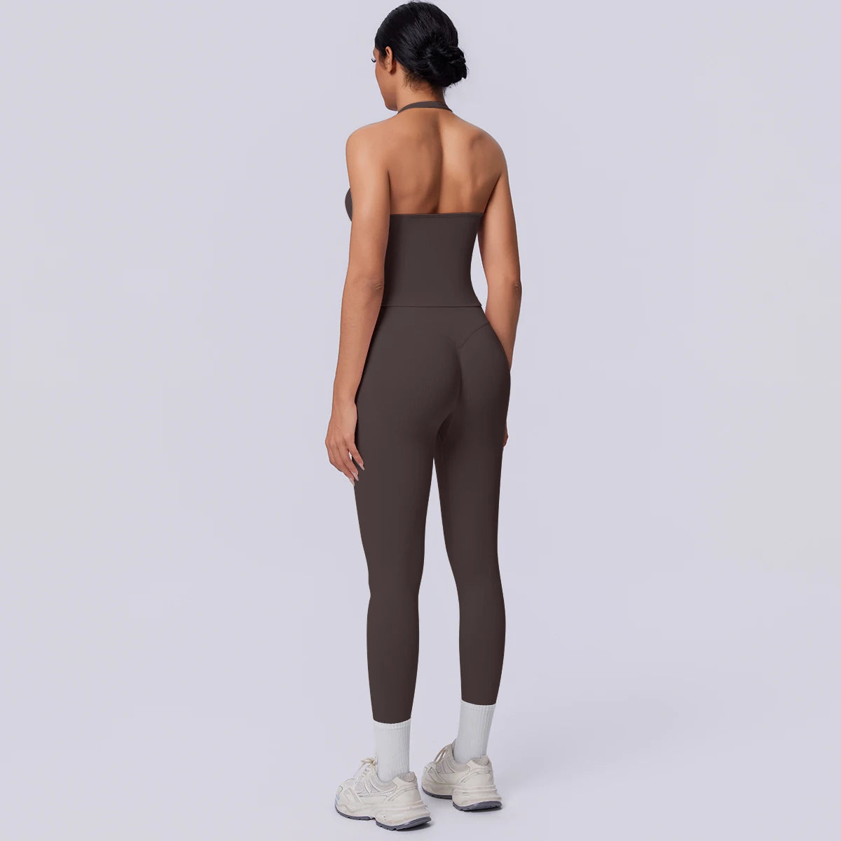 2PCS Woman Yoga Set Solid Color Sexy Fitness Top Summer Gym Workout High Stretch Female Pants Sports Fitness Clothing Yoga Set